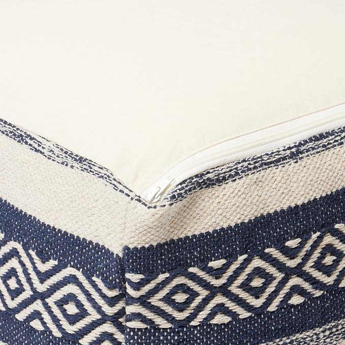 REDEARTH · UNSTUFFED Pouf Ottoman Cover Textured Cube Bean Bag Poof Pouffe - Image 9