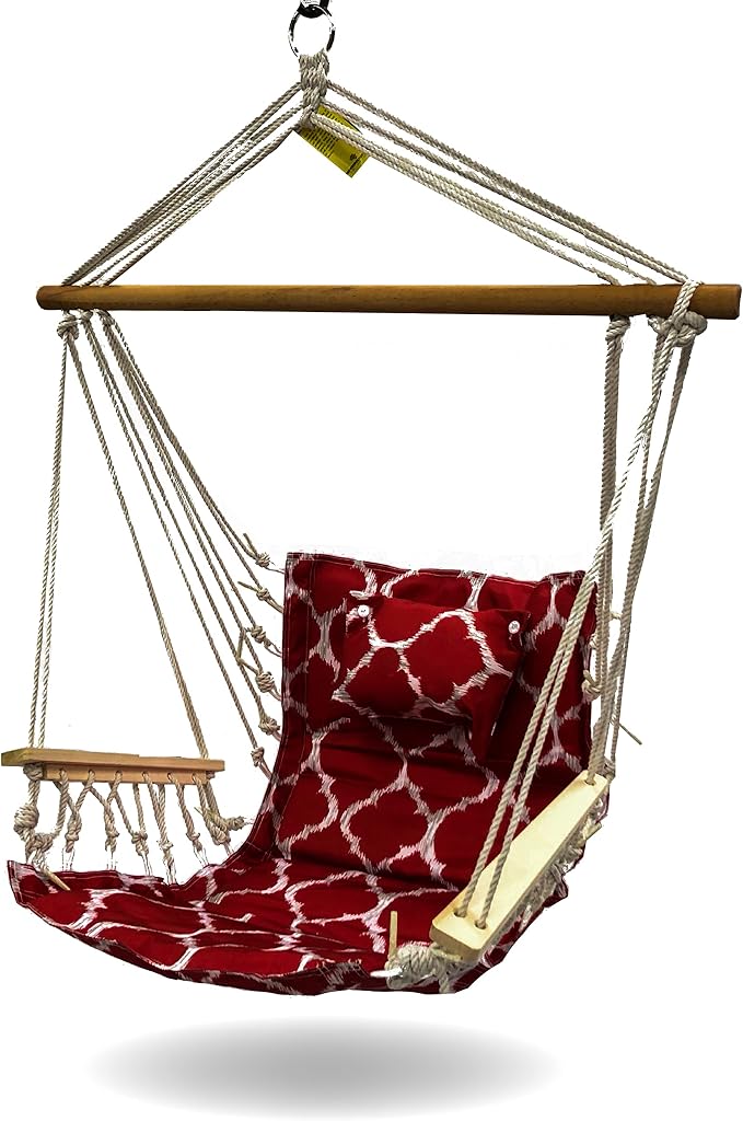 Hammock Chair Hanging Rope Swing, *12 Patterns, Quality Comfortable and by BackyardExpressions