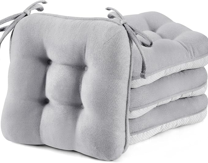 BETU Chair Cushions for Dining Chairs Set of 4, 3.5" Thick Kitchen Table Chair by BETU