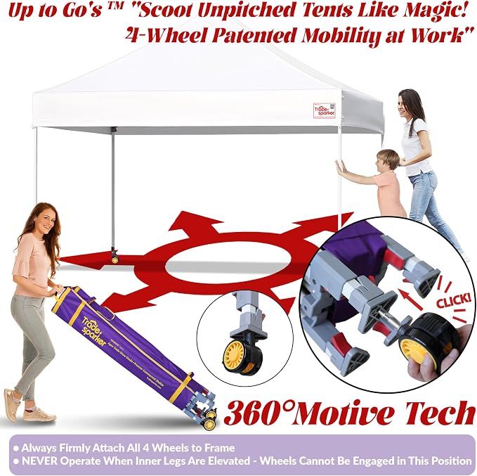 Tradesparker 8x8 Pop Up Canopy Tent, Commercial Movable Canopy - Image 3