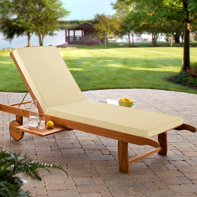 Chaise Lounge Cushion for Outdoor Furniture, Waterproof Fade and Tear Resistant - Image 9
