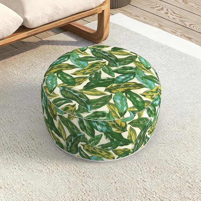 LVTXIII Indoor/Outdoor Extra Large Inflatable Ottoman Pouf D31 x H14 Inch - Image 4