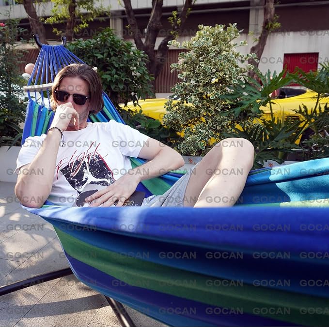 Double Hammock 2 Person Extra Large 220x160cm Total Length 330cm Load 500lb - Image 3
