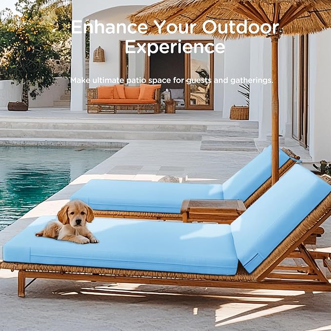 Codi Outdoor Lounge Chair Cushions, Chaise Cushion - Image 6