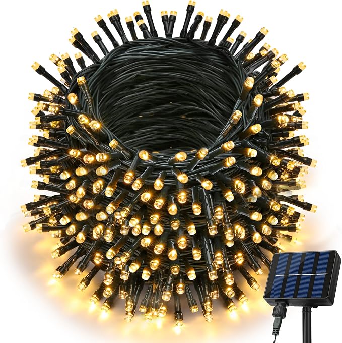 Joomer Solar String Lights Outdoor, 105FT 300 LED 8 Modes Outdoor String Lights by Joomer