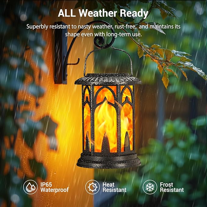 KOOPER Taller Solar Lanterns Outdoor Waterproof Hanging Solar Lantern Lights - Image 5