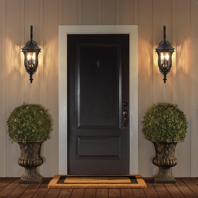 Outdoor Wall Sconces, 22.8" H Large Exterior Wall Lanterns, Waterproof Exterior - Image 7