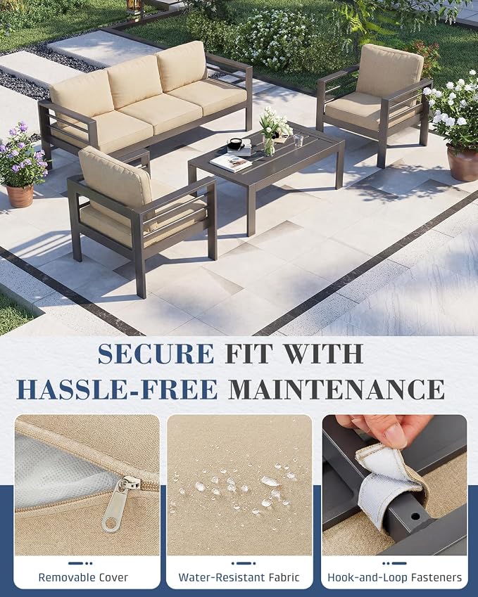 AECOJOY Aluminum Patio Furniture Armchair - Image 4