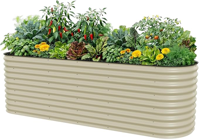 32" Extra Tall Raised Garden Bed Kits, 2.5 x 9.5 x 2.7ft Deep Root 10 in 1 by VegoGarden