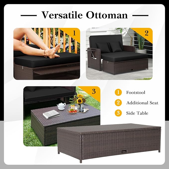 Tangkula Patio Rattan Daybed - Image 6