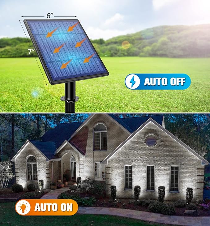 APONUO Metal Outdoor Solar Landscape Lights Solar Lights Outdoor Waterproof - Image 2