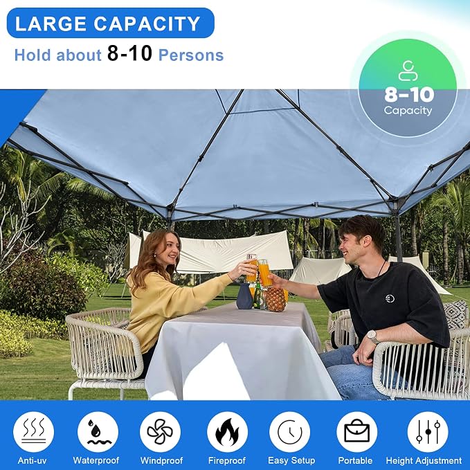 KAMPKEEPER 10x10 Pop-Up Canopy Tent, Waterproof, Portable Shade - Image 6
