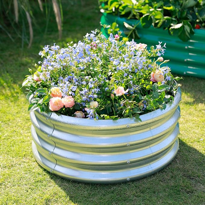 Land Guard 2 Pack 2×2×1ft Galvanized Raised Garden Bed, Planter Raised Garden - Image 2