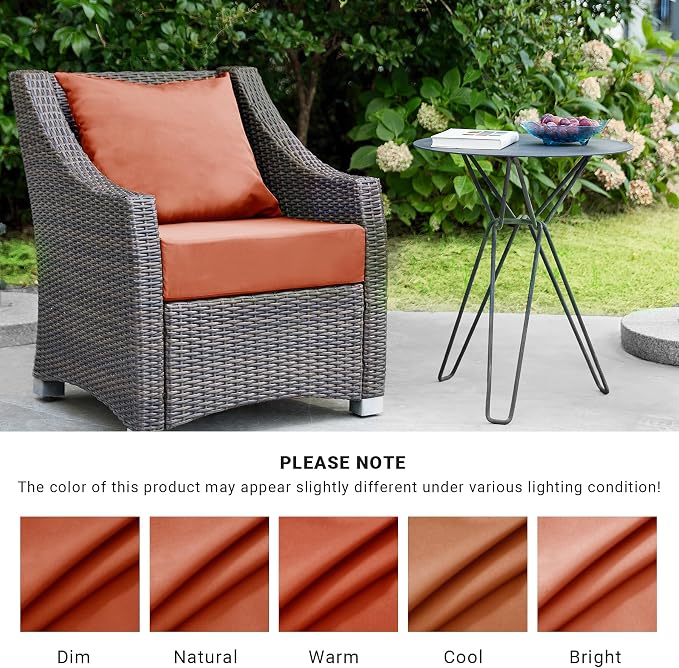 Outdoor Cushions for Patio Furniture, Outdoor Seat Cushion Set 24 x 24 x 4 Inch - Image 7