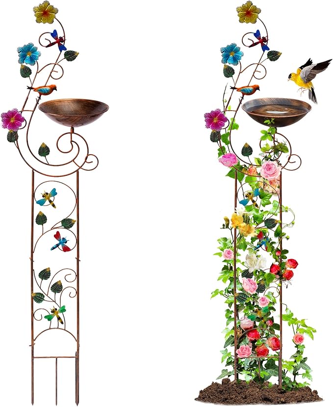57" Height Metal Bird Bath by YYWMWM