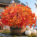 20 Bundles UV Resistant Artificial Fall Flowers Outdoor by Grunyia