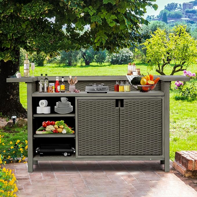 Domi Home Bar Unit，Modern Wicker Outdoor Bar Table by domioutdoorliving