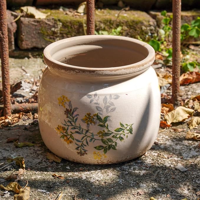 Vintage Ceramic Ice Crack Flower Pot - Image 8