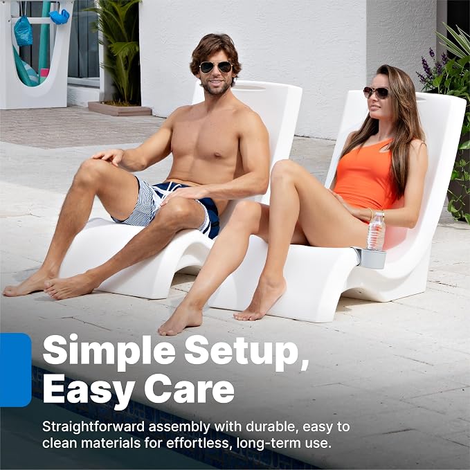 Step2 Vero Pool Chair, Fade-Resistant, Waterproof Patio Furniture - Image 9