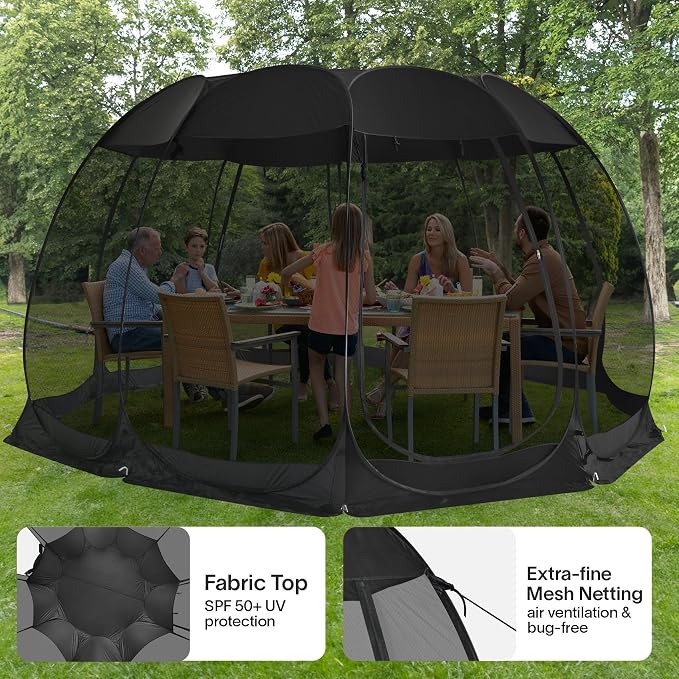 Alvantor® Screen House Gazebo, Pop Up Igloo Screened Canopy Tent - Image 7