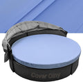Round Outdoor Daybed Cushion Cover Replacement, Anti-UV Water-Resistant Patio by SOWINOS