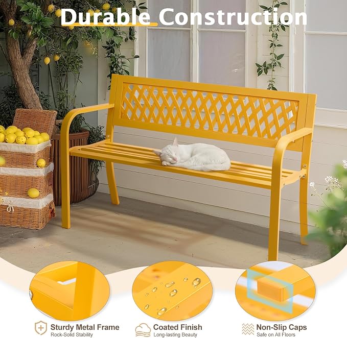 Outvita Outdoor Bench, Patio Bench - Image 7