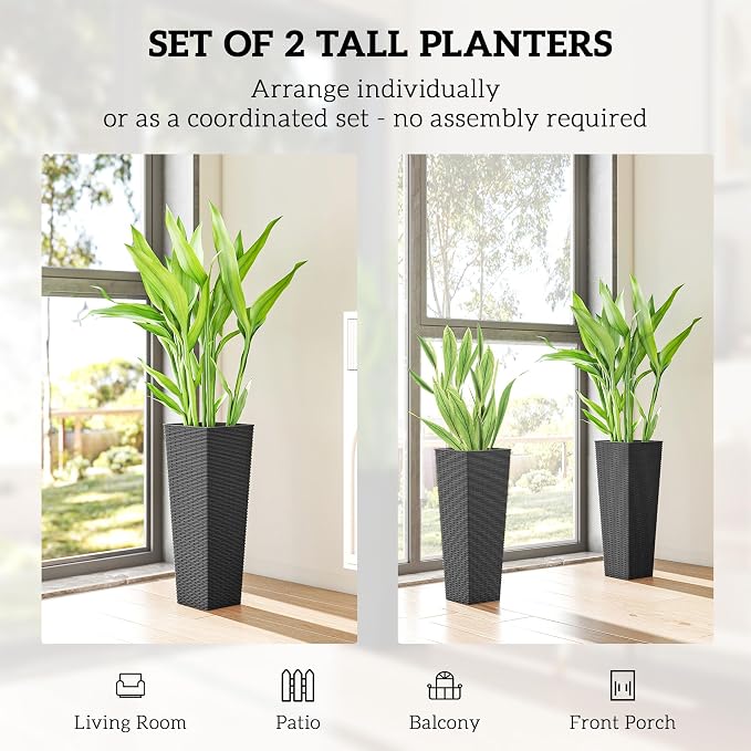 Outsunny 23.6 Inch Tall Planters - Image 4