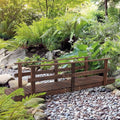 7FT Wooden Garden Bridge with Handrails, Decorative Landscape Footbridge by Unknown