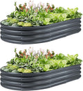 2 Pack Raised Garden Bed Kits, Easy Assembly Metal Raised Bed by Gartist