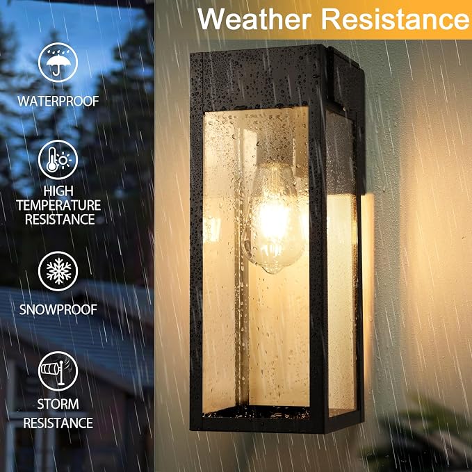 Large Porch Light with GFCI Outlet, 15 Inch Outdoor Light with Outlet Built-in - Image 5