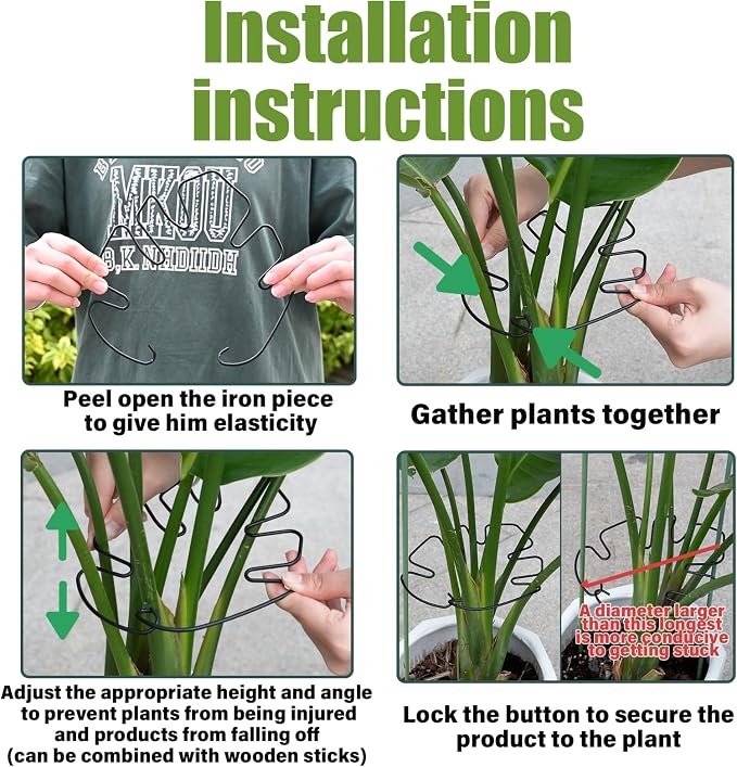 5PCS Monstera Plant Stem Support -7.3*6.25IN Adjustable Metal Stake - Image 5