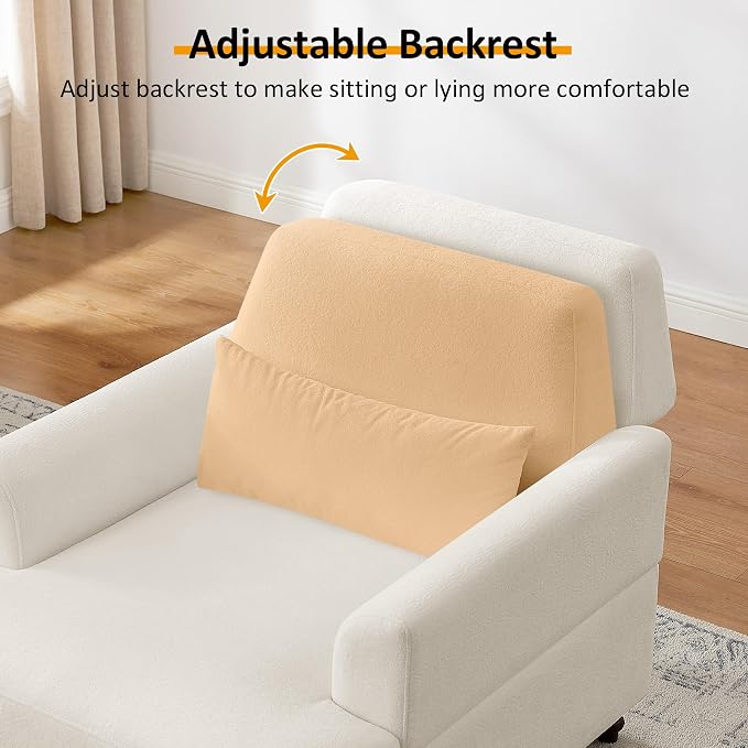 Chaise Lounge Chair Indoor Set of 2, Oversized Accent Chair - Image 3