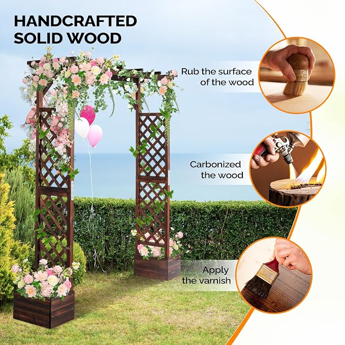 VINGLI Wooden Garden Arbor - Image 7