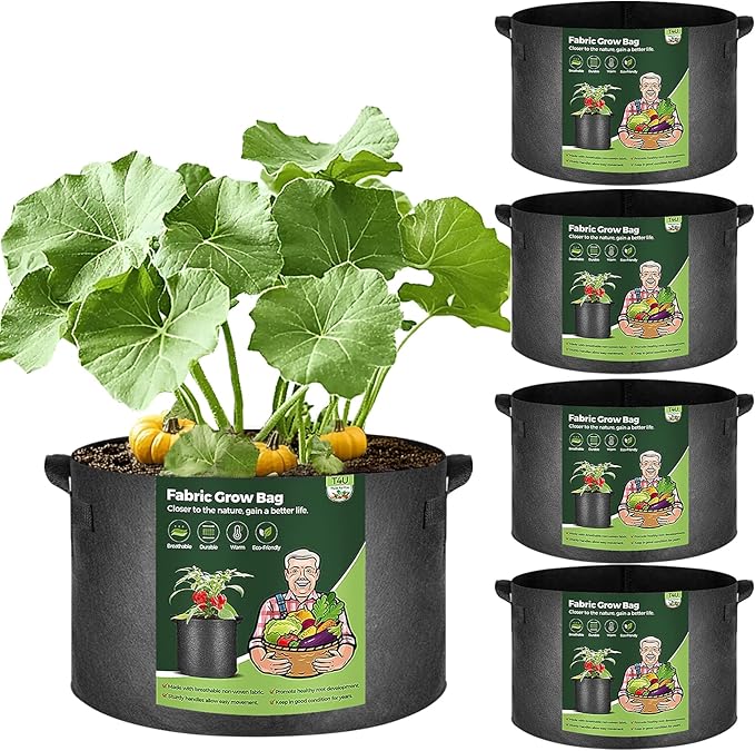 T4U 25 Gallon Grow Bags, Upgrade Grow Bags by T4U
