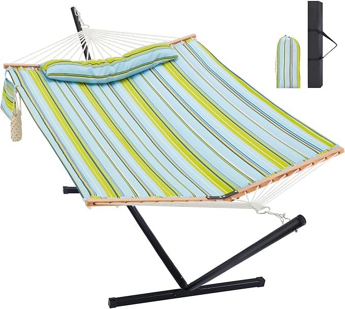 Two Person Hammock with Stand for Outside Heavy Duty, Outdoor Patio Hammock by HomgavaLiveWhatYouLove