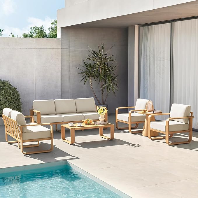 CHITA Outdoor Furniture Set 5 Piece, 7-Seats Patio Conversation Set - Image 9