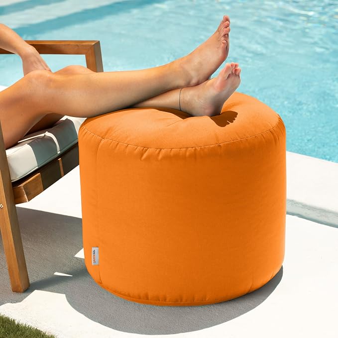 Jaxx Spring Outdoor Ottoman/Side Table, Premium Sunbrella - Image 2