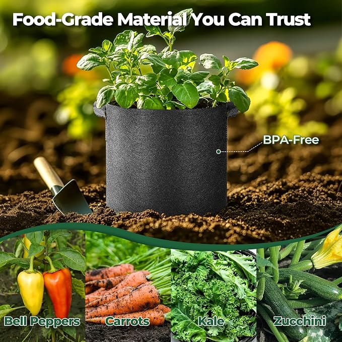 T4U 7 Gallon Grow Bags, Upgrade Grow Bags - Image 3