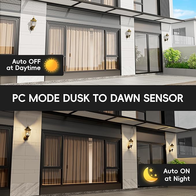 EMART Dusk to Dawn Outdoor Porch Light, Exterior Anti-Corrosion, Waterproof - Image 3