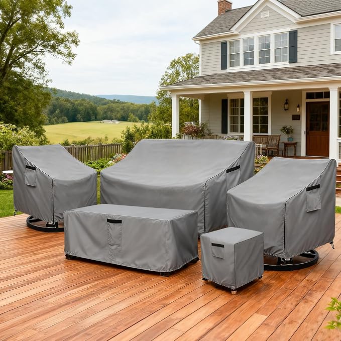 Okcool Outdoor Swivel Chair Cover 2 Pack, Outdoor Furniture Patio Chair Covers - Image 5