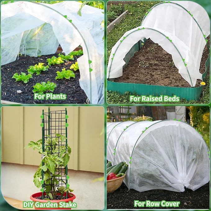 60pcs Garden Hoops for Raised Beds Wide, 8ft Greenhouse Hoops Grow Tunnel for - Image 4