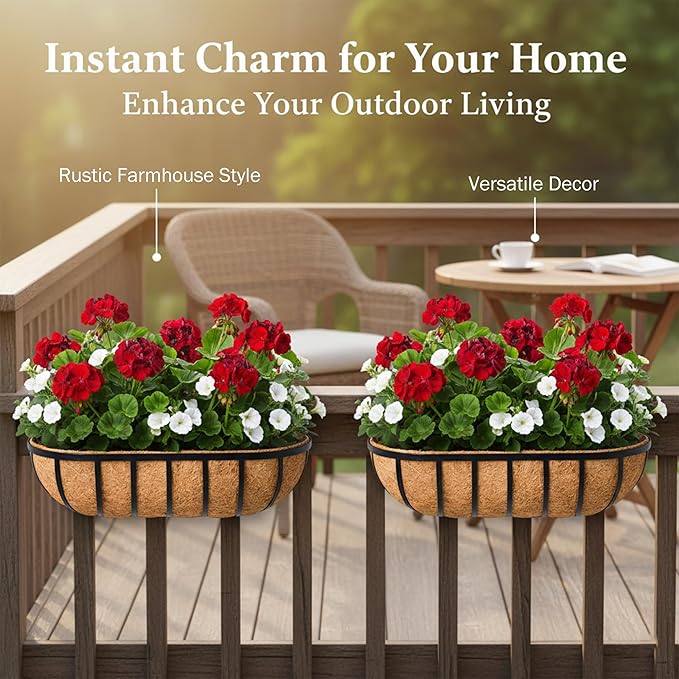 36“ Window Box Railing Planter - Image 2