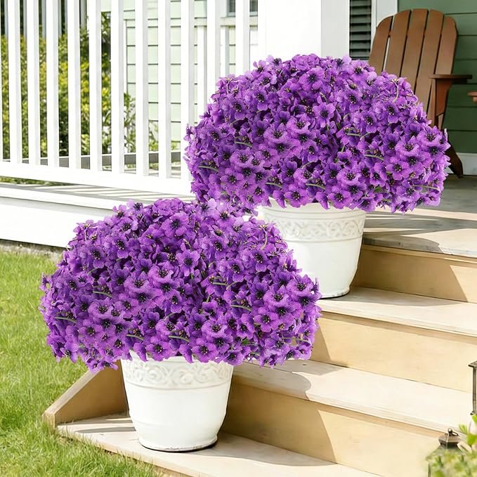 22 Bundles Artificial Flowers Outdoor, Faux Flowers UV Resistant - Image 5