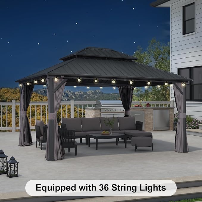PURPLE LEAF 12'x14' Hardtop Gazebo - Image 2