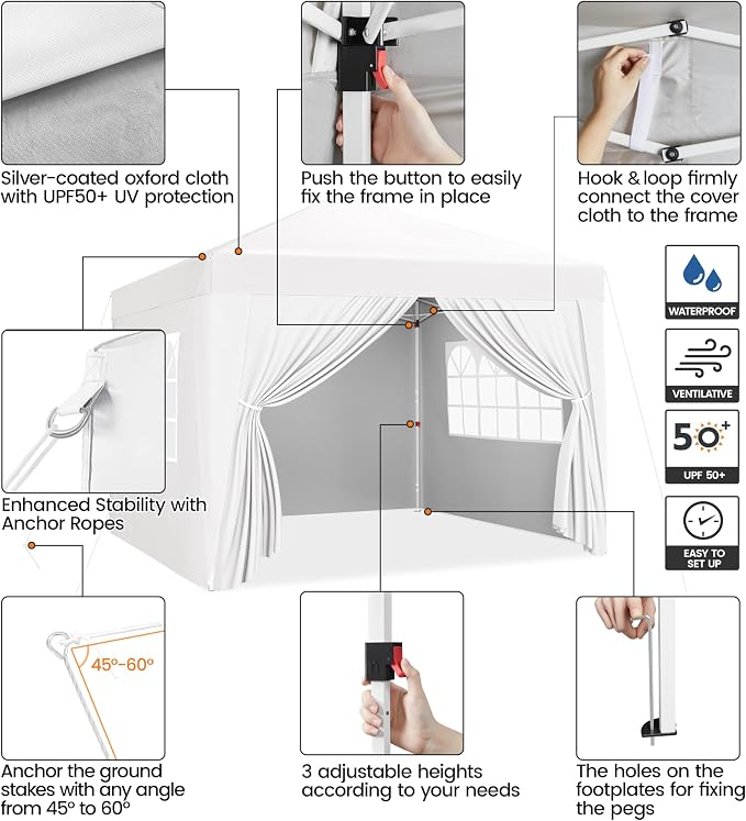 Yaheetech 8x8 Pop Up Canopy - Image 4