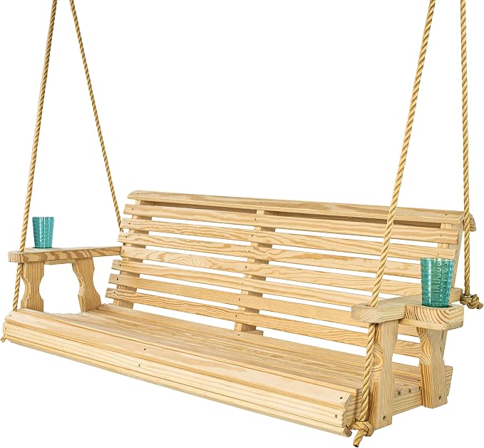 Amish Casual Heavy Duty 800 Lb Roll Back Treated Porch Swing by AmishCasual