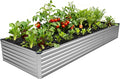 12x4x1.5FT Galvanized Raised Garden Bed, Vegetable Boxes-Rectangle Metal Flower by DIIYIV