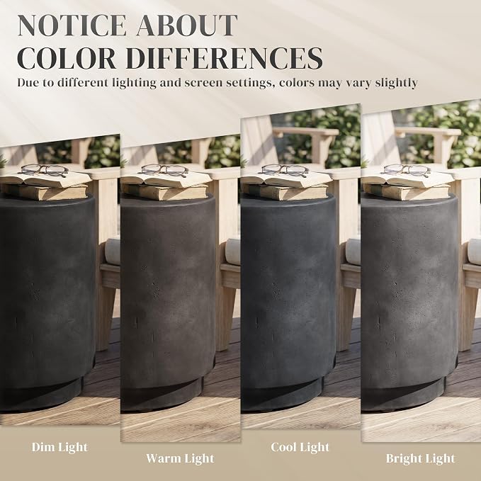 HOMCOM Round Side Table, Lightweight Accent Table - Image 8