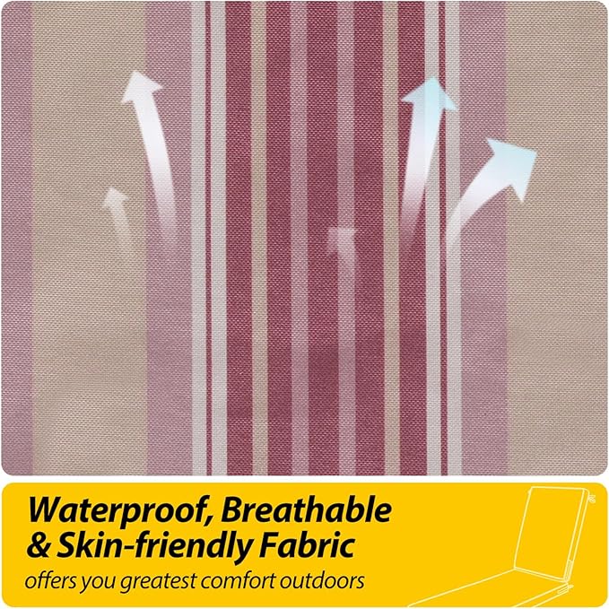 AAAAAcessories Outdoor Chaise Lounge Cushions, Fade-Resistant, Waterproof Patio - Image 4