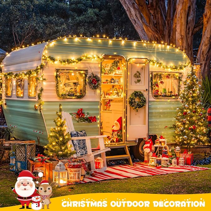 JMEXSUSS 2 Pack Solar String Lights Outdoor Waterproof, Total 66 FT 200 LED - Image 6